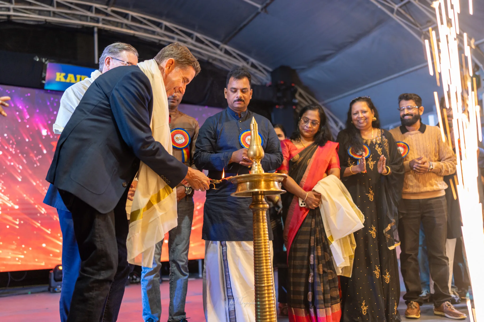 Cultural festival stage performance in Brisbane