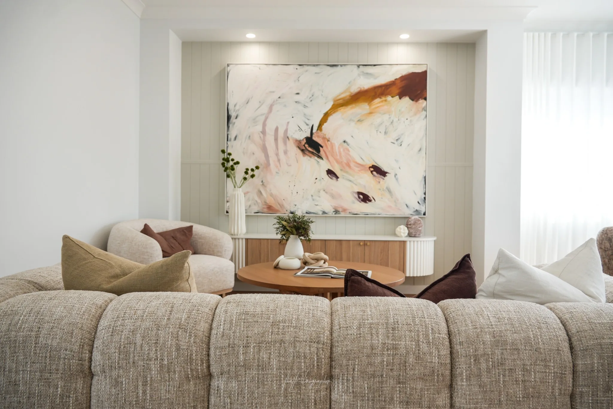 Premium real estate living room photography